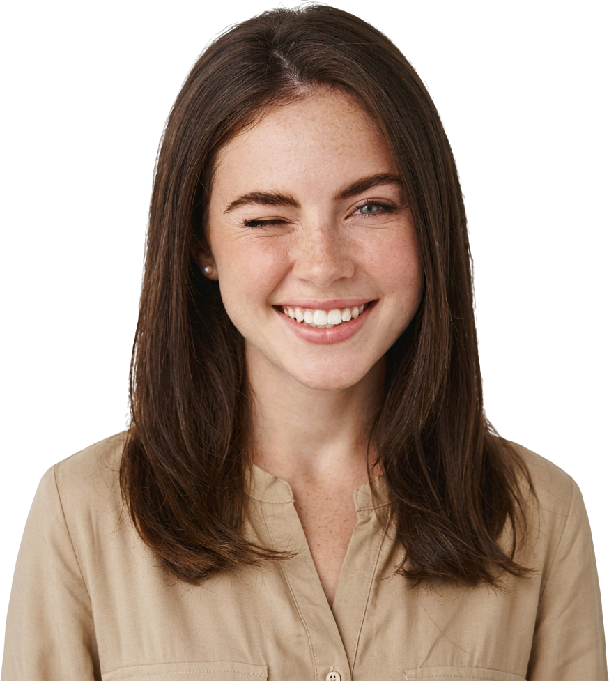 Paciente sorrindo confiante após tratamento dentário